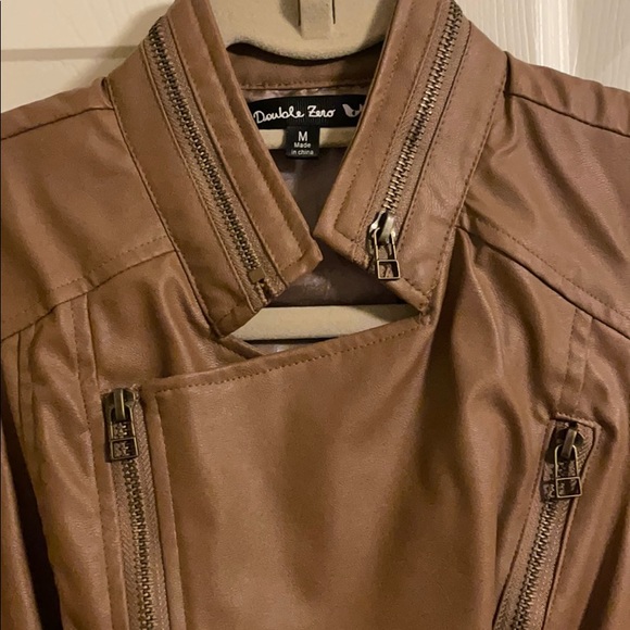 Leather/chiffon motto tank - Picture 3 of 4